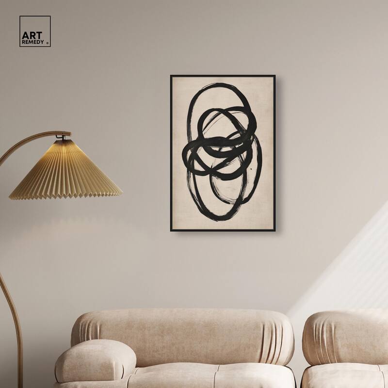 Beige Black I Canvas by Art Remedy