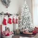 preview thumbnail 10 of 15, Fraser Hill Farm 10-Ft. Flocked Mountain Pine Christmas Tree - Snow