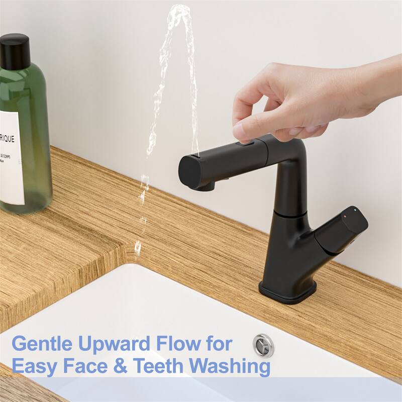 Pull-Down Bathroom Sink Faucet with Three Water Modes