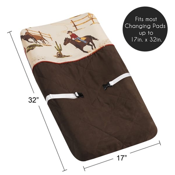 Sweet JoJo Designs Wild West Cowboy Changing Pad Cover