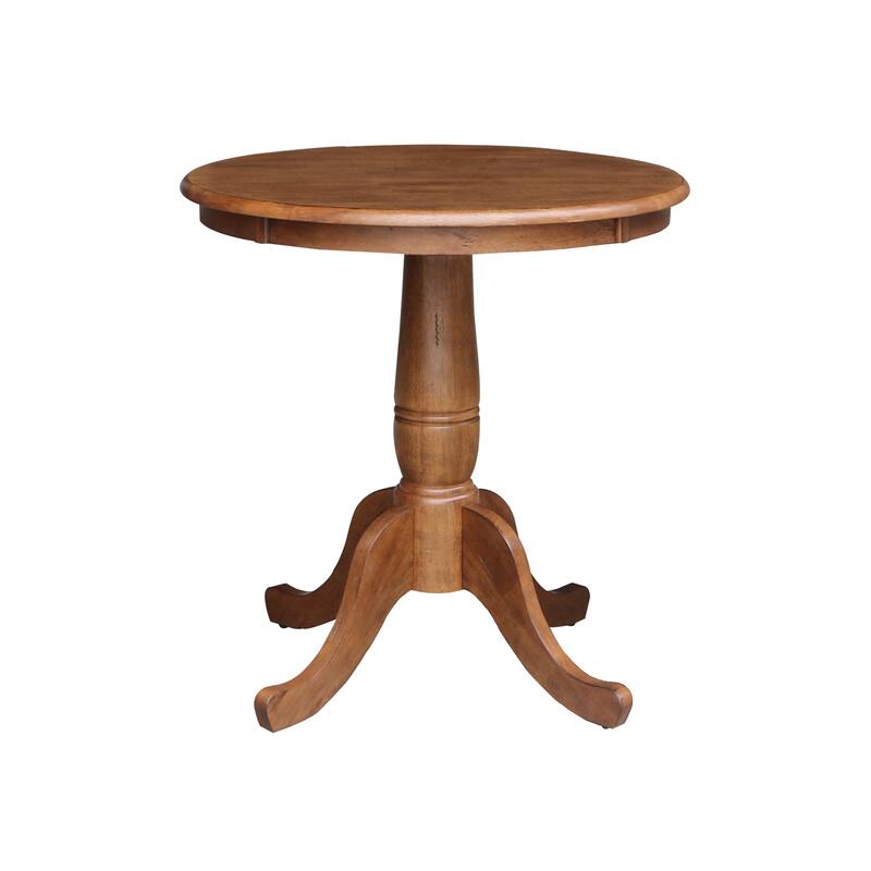 30" Round Top Pedestal Table with 2 Emily Chairs - 3 Piece Set
