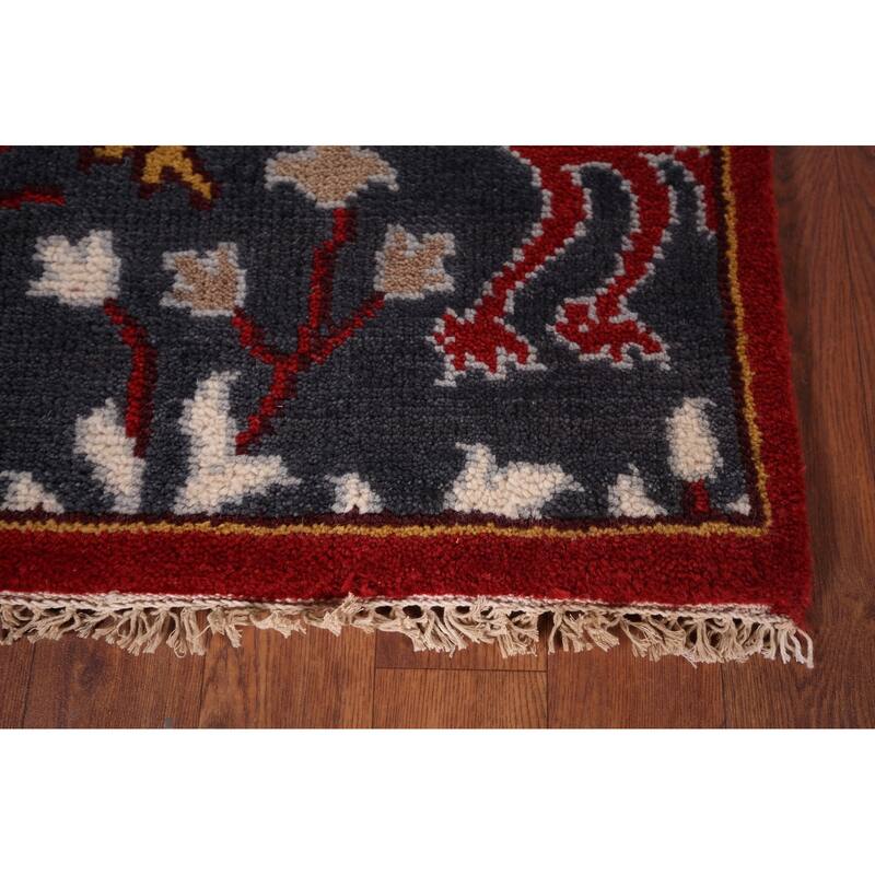 Animals Pictorial Ziegler Indian Runner Rug Handmade Wool Carpet - 2'5"x 7'11"