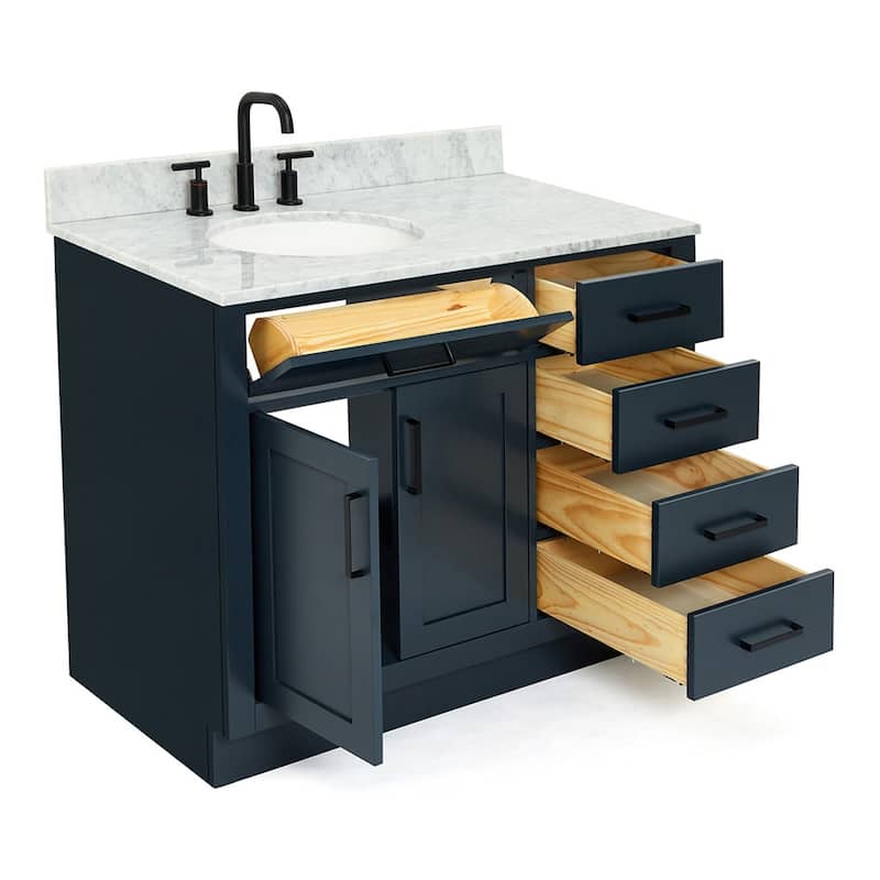 Ariel T043SLCW2OVO Hepburn 43" Free Standing Single Basin Vanity Set