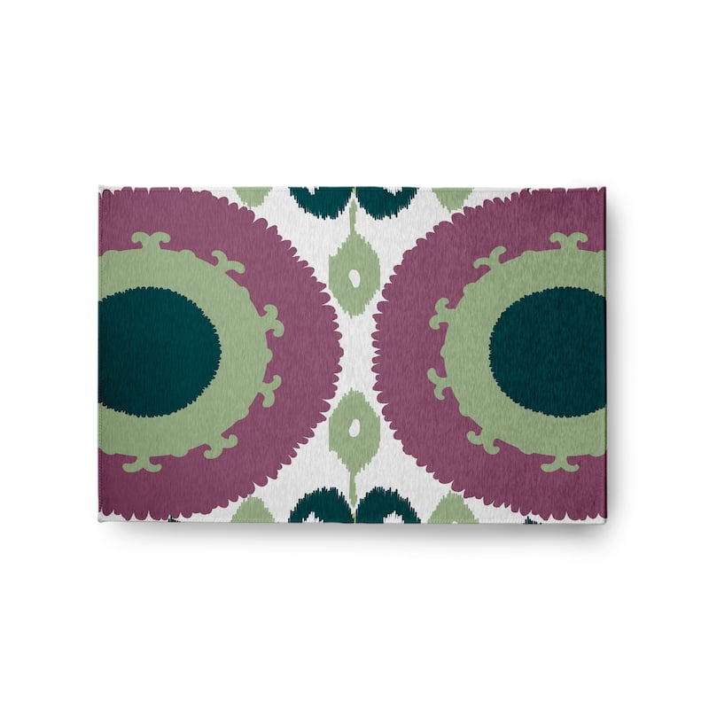Boho Chenille Rug - Green - 2' x 3'