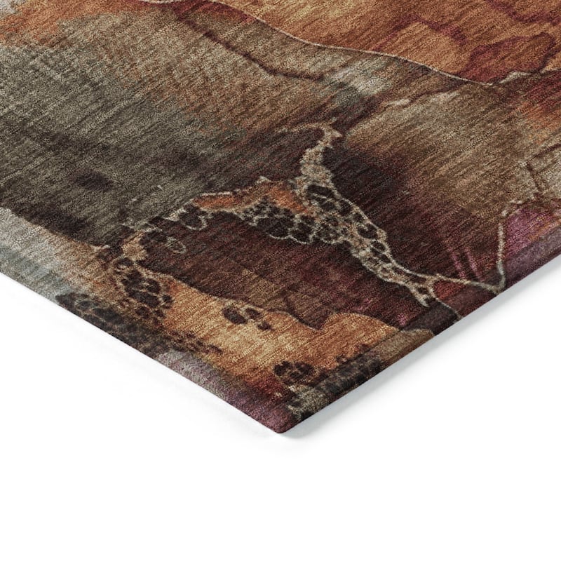HomeRoots Floral Transitional Rectangle Outdoor Rug