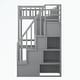 preview thumbnail 12 of 33, Twin size Loft Bed with Bookshelf,Drawers,Desk,and Wardrobe