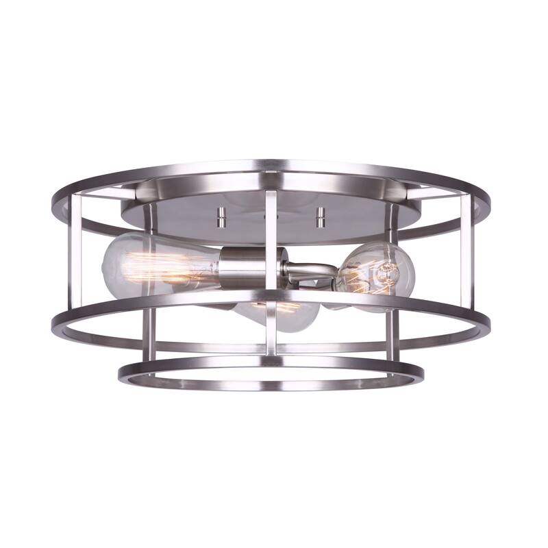 Canarm IFM757A16 Luca 3 Light 16" Wide Flush Mount Drum Ceiling