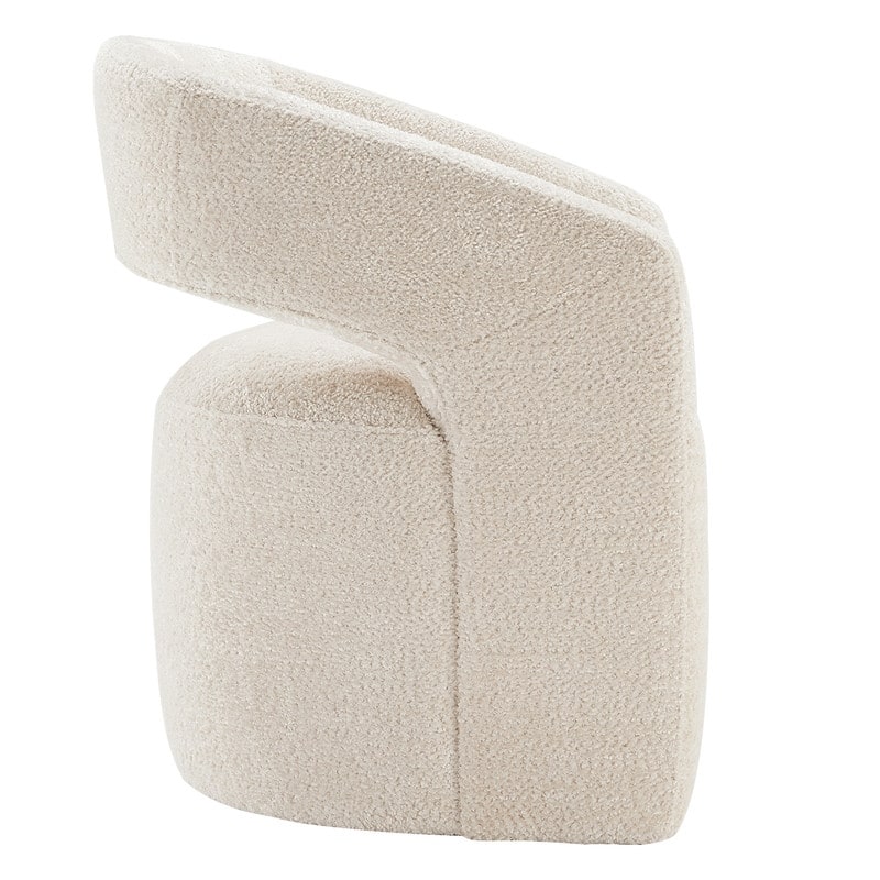 Joey Modern Barrel Dining Chair with Caster Wheels & Open Back Fully Assembled
