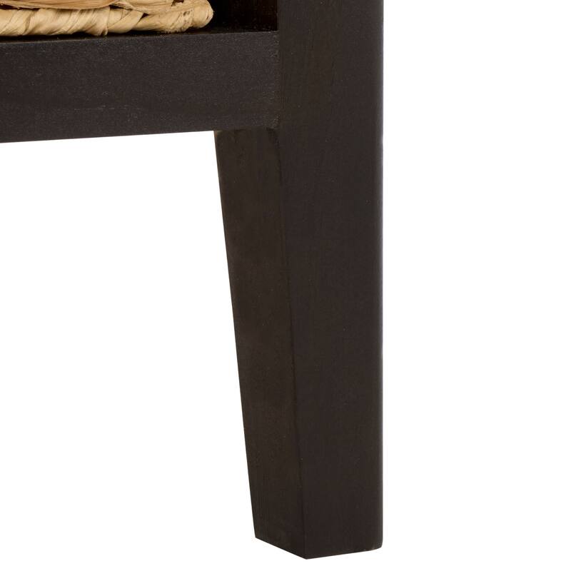 SAFAVIEH Hermine Distressed Black 4-Drawer Storage Side Table - 15" x 11.8" x 35.8" - 15"W x 12"D x 36"H