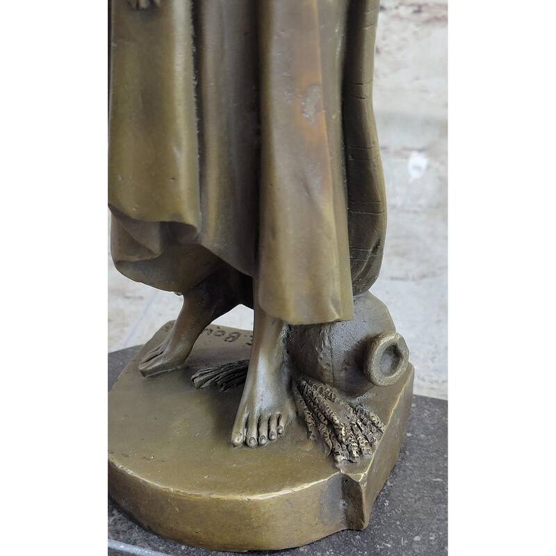 Reproduction Of Greek Goddess Bronze Sculpture Marble Base Statue Art Deco Gift