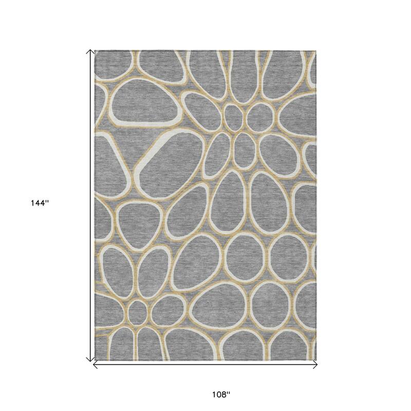 HomeRoots Abstract Transitional Rectangle Outdoor Rug
