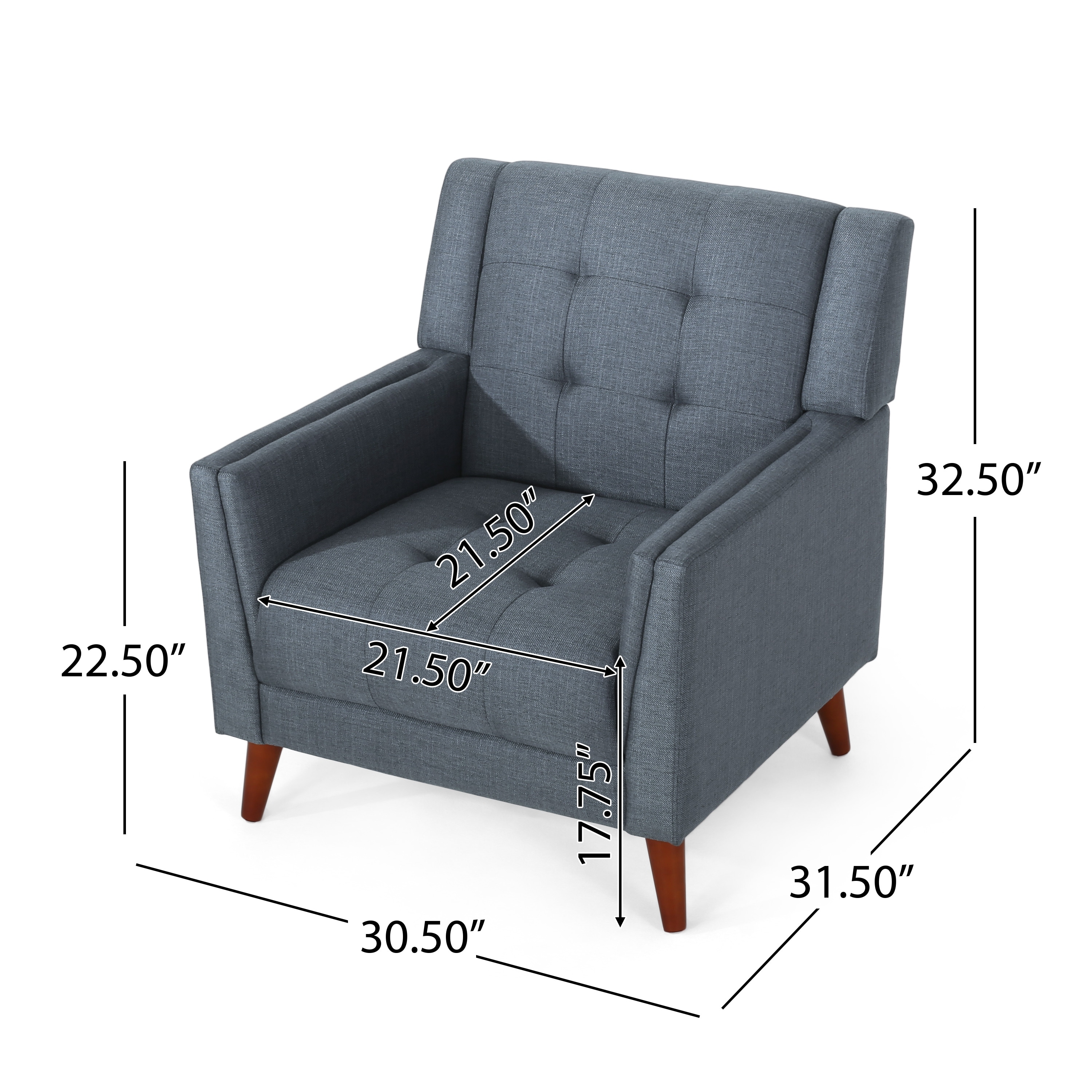 Candace mid century modern fabric arm chair by christopher knight clearance home