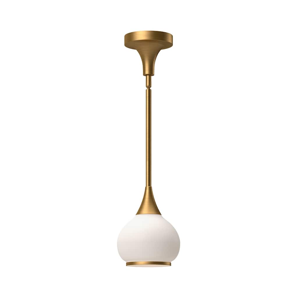 Alora Lighting PD524006OP Hazel 7" Wide Mini Pendant with Opal Glass