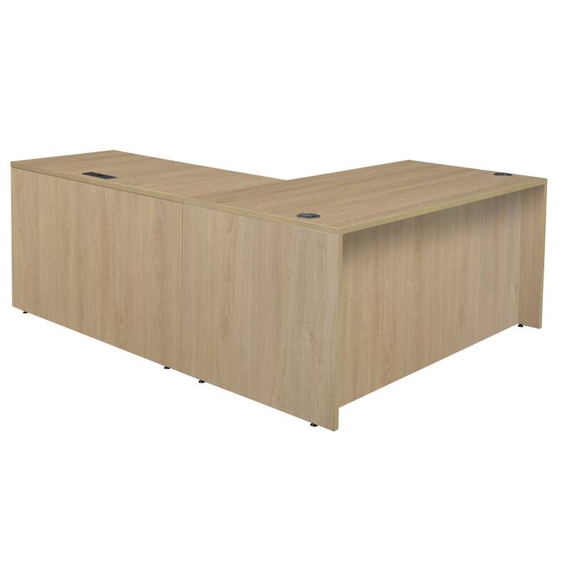 Legacy 66" Single Full Pedestal L-Desk with 47" Return