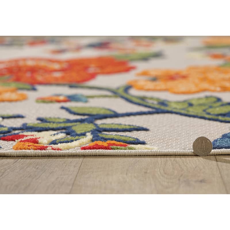 Domani Napa Floral Chic Indoor / Outdoor Area Rug