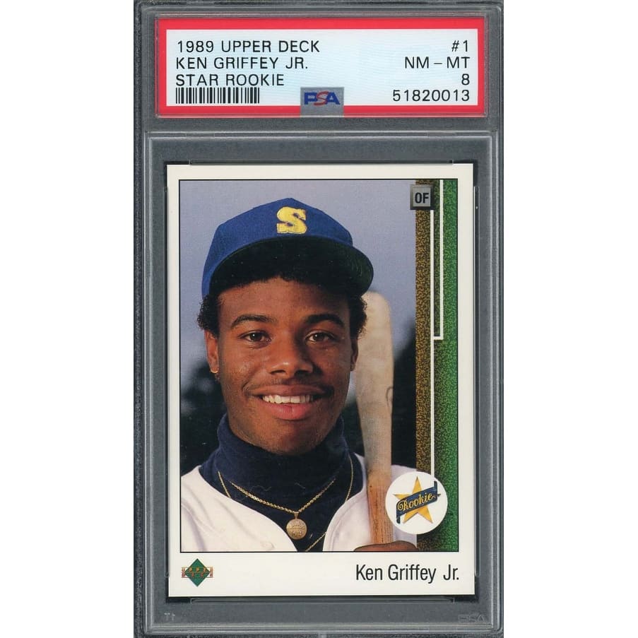 Ken Griffey Jr 1989 Upper Deck Baseball Star Rookie Card RC #1 Graded PSA 8 - 8'6" x 11'6"