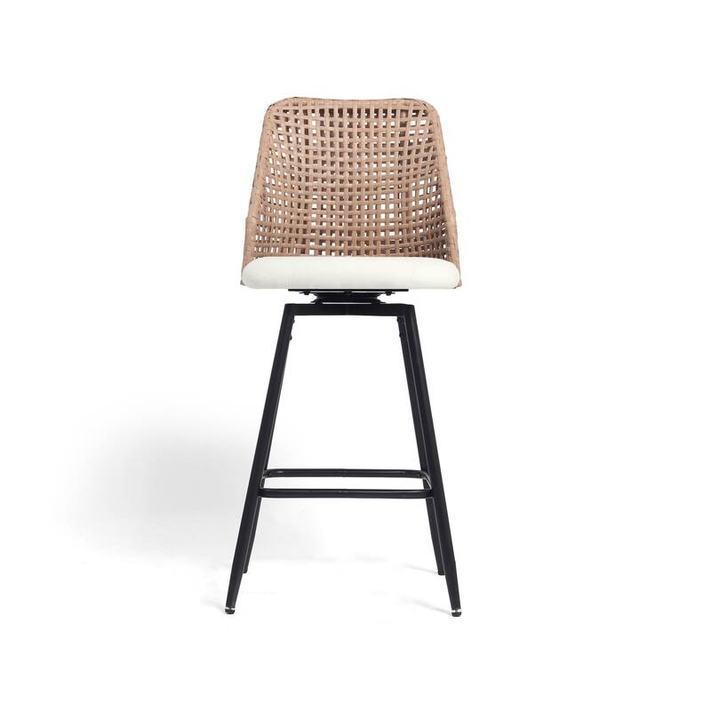 28.7"H Swivel Bar Stools/ Counter Stools with Metal Legs Set of 4 - Set of 4
