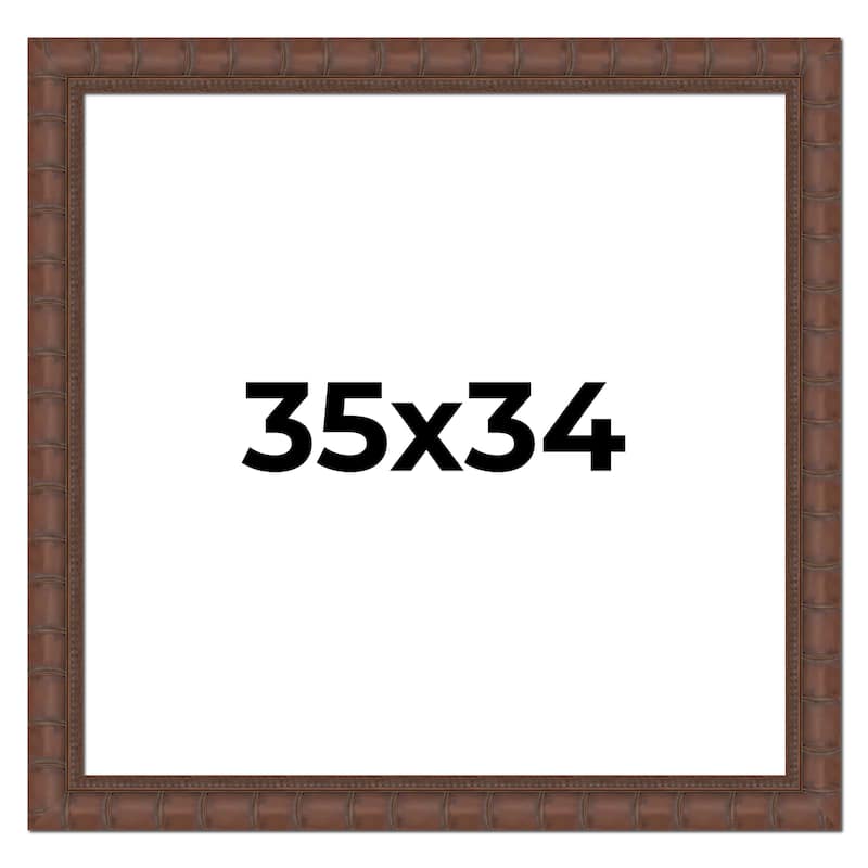 35x34 Frame Pewter Solid Wood Picture Frame Width 1.625 Inches | Interior Frame Depth 0.6875 Inches