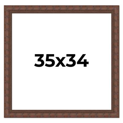 35x34 Frame Pewter Solid Wood Picture Frame Width 1.625 Inches | Interior Frame Depth 0.6875 Inches