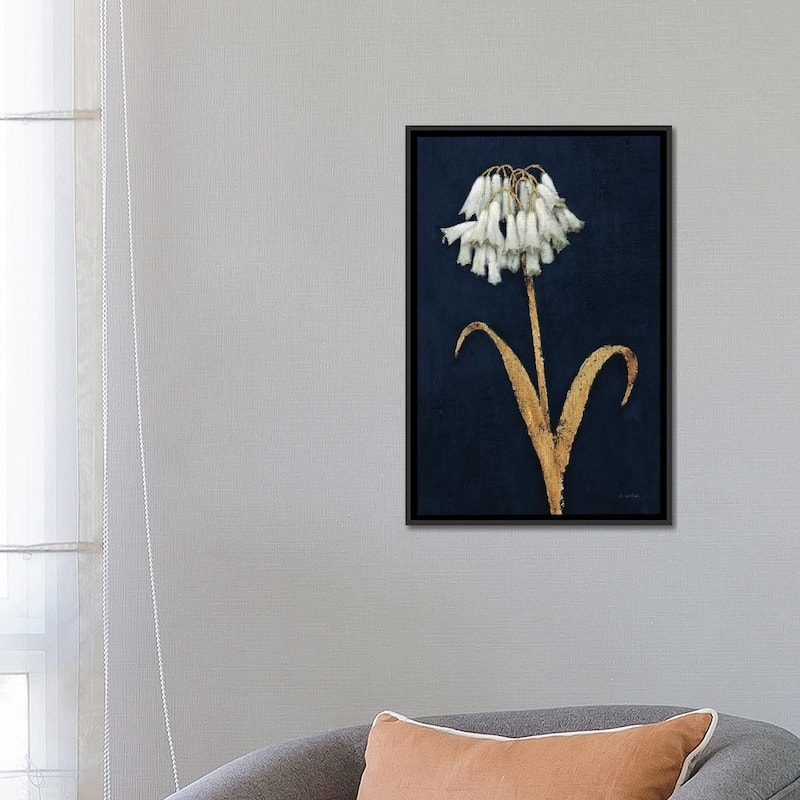iCanvas "Shimmering Summer II Indigo Crop" by James Wiens Framed Canvas Print - 26x18 - Black