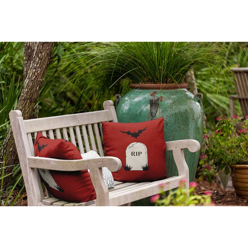 RIP Halloween Indoor/Outdoor Throw Pillow