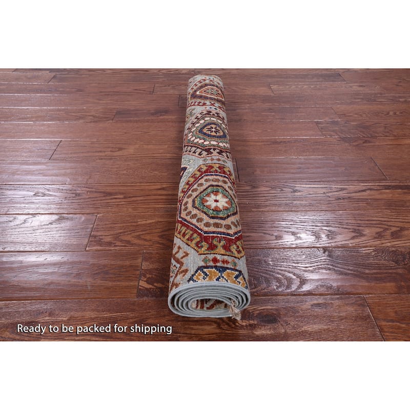 Golden Nile Khorjin Persian Gabbeh Hand Knotted Wool Rug - 3' 4" X 4' 10"