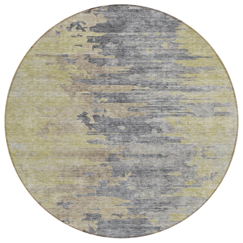 HomeRoots Abstract Transitional Rectangle Outdoor Rug