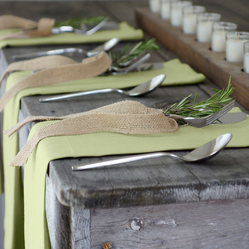 Villeroy & Boch La Classica Luxury Linen Fabric Napkin (Set of 4) - 21" x 21" - Lime
