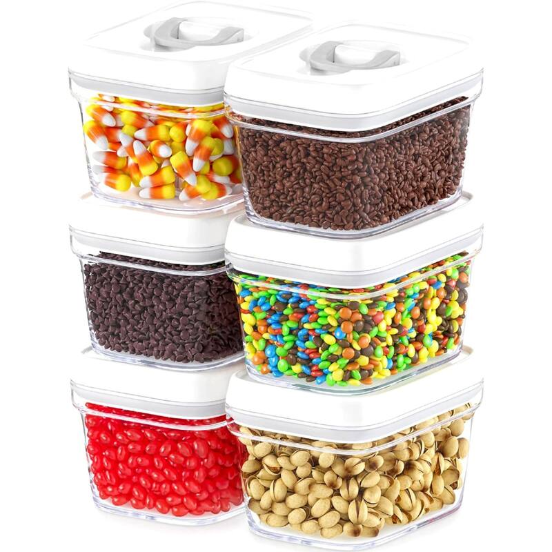 DWËLLZA KITCHEN 0.3L Airtight Food Storage Containers with Lids Set of 6 - Clear