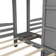 preview thumbnail 9 of 10, Twin Over Twin & Twin Bunk Bed with Staircase and Storage, Grey