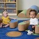 preview thumbnail 7 of 6, Children's Factory Woodland Sit Me Up Foam Seat Lounger for Newborns, Blue/Tan - 1.60