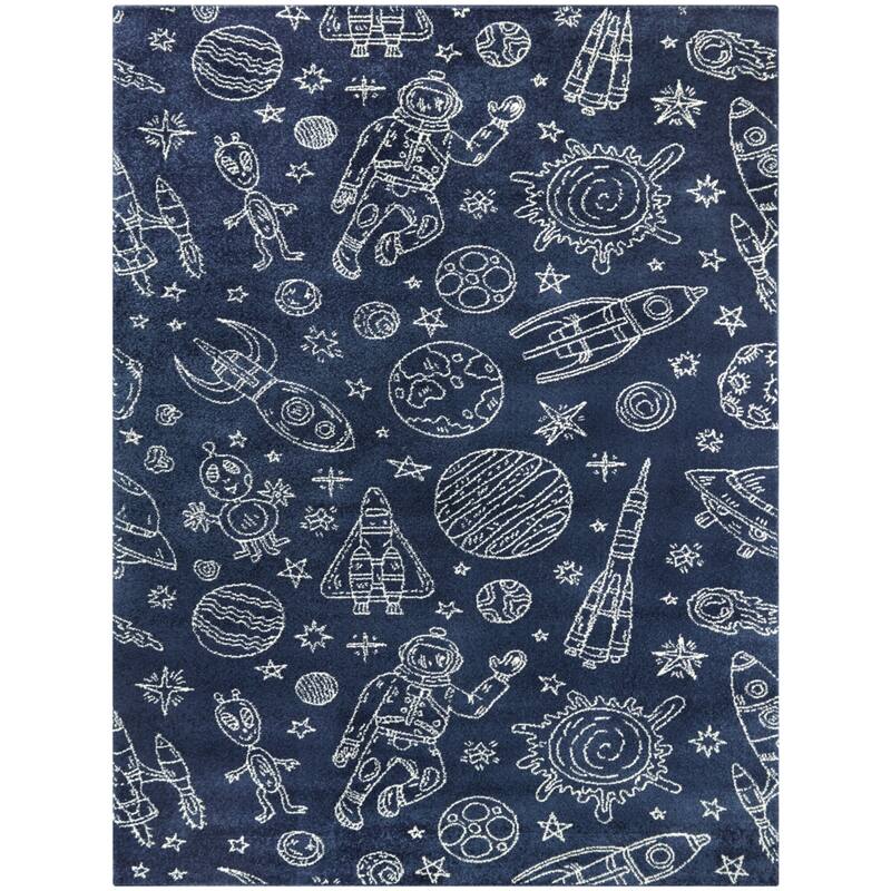 Taylor & Olive Space Rockets Kids Area Rug