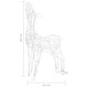 preview thumbnail 9 of 8, vidaXL Acrylic Reindeer Family Christmas Decoration 160 LED Cold White - Cold white - 27.2" x 6.7" x 35.4"