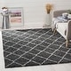 preview thumbnail 12 of 25, SAFAVIEH Arizona Shag Mame 1.2-inch Thick Rug 3'2" x 5' - Anthracite/Beige - Rectangle