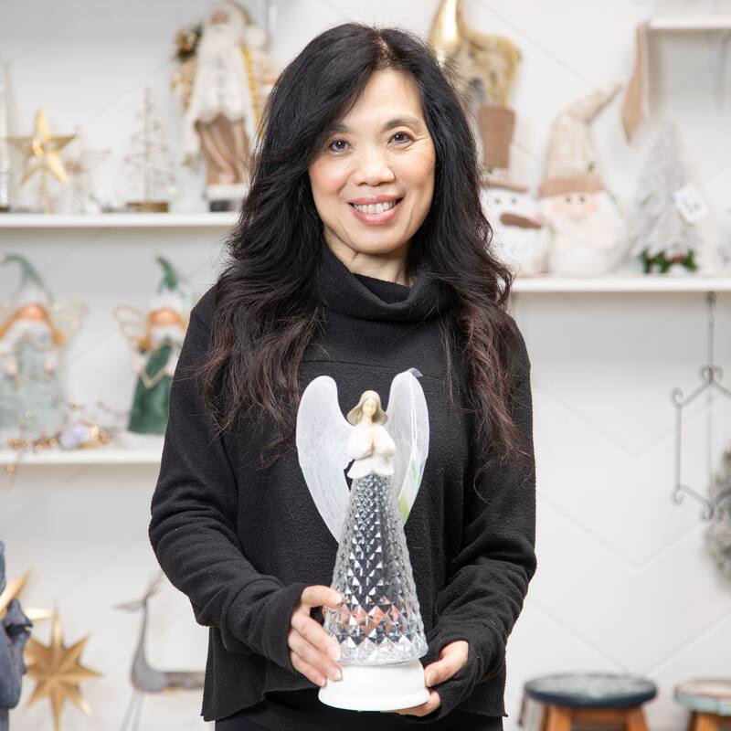 12" LED Angel Water Lantern