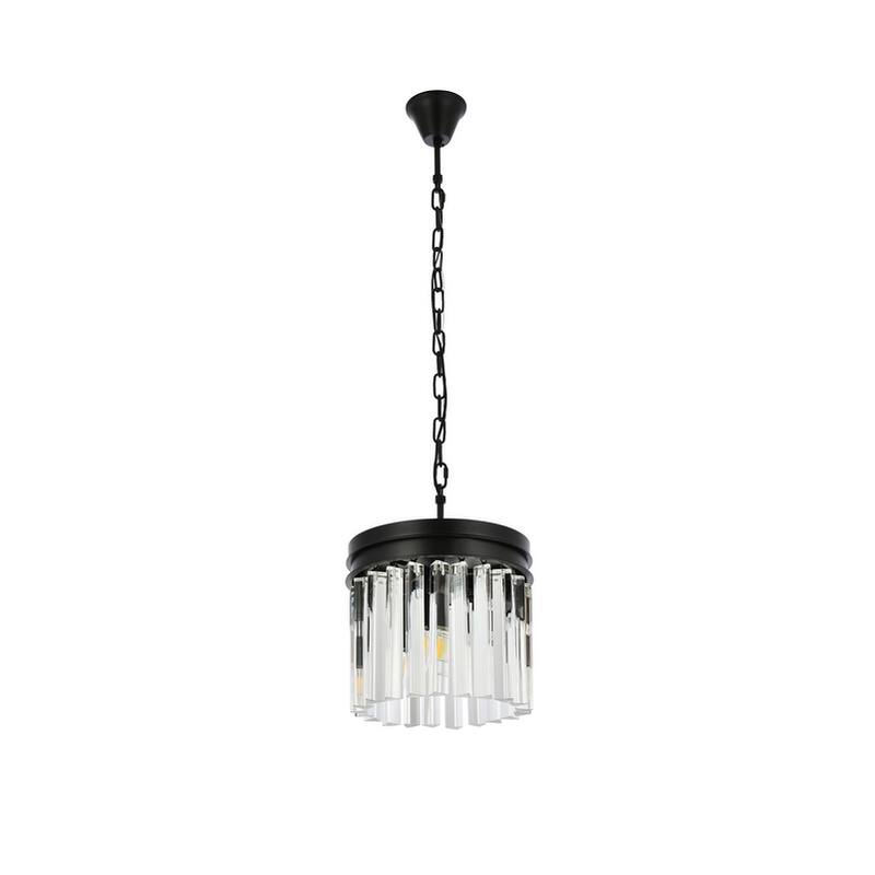 Royce Edge 3-Light Matte Black Pendant