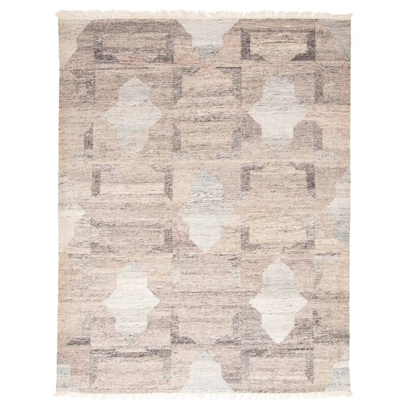 ECARPETGALLERY Flat-Weave Ankara FW Taupe Wool Kilim - 5'6 x 7'3