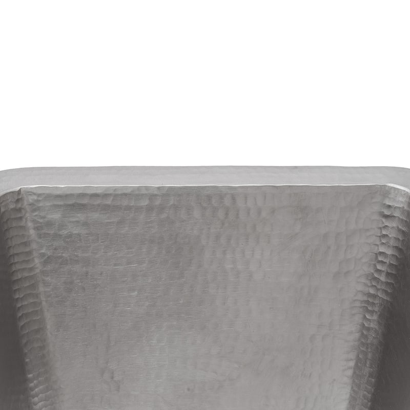 17-in Rectangle Copper Prep Sink in Nickel w/ 3.5-in Drain Opening (BRECEN3)