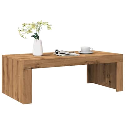 vidaXL Coffee Table Artisan Oak Engineered Wood Standard Modern - 19.7 x 40.2 x 13.8