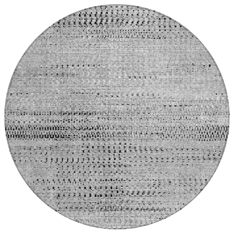 Machine Washable Indoor/Outdoor Moroccan Modern Chantille Rug
