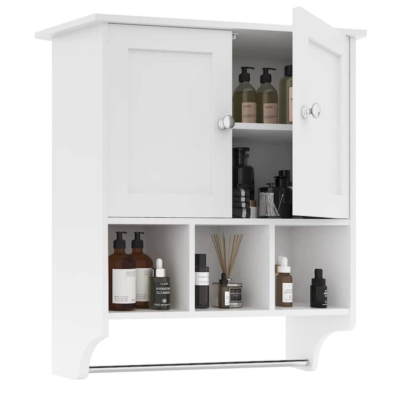 Roomfitters Bathroom Wall Cabinet with 2 Door, Toilet Storage, Wall Mounted Medicine Cabinets for Kitchen