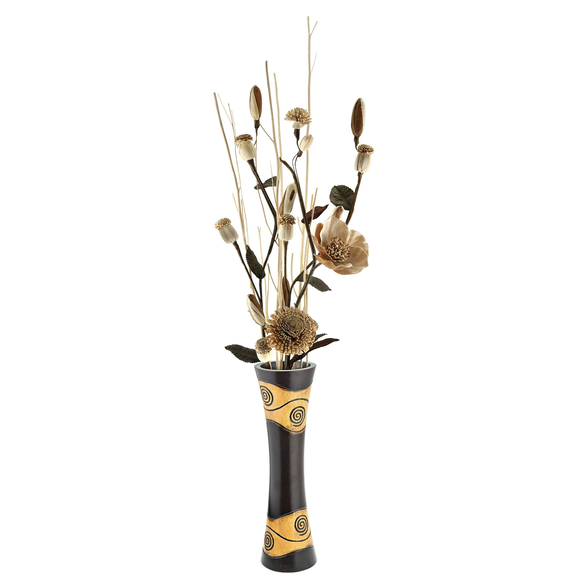 AeraVida Nature Dreams Edged Swirl Mango Tree Wood Flower Vase AeraVida Nature Dreams Edged Swirl Mango Tree Wood Flower Vase