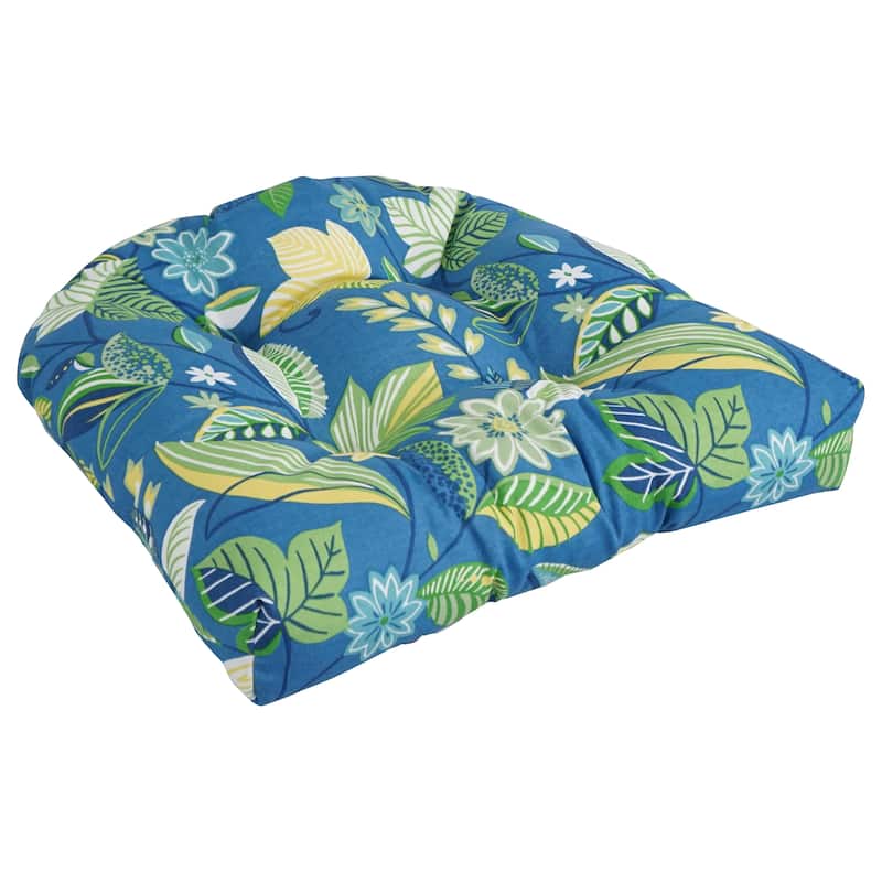 19-inch Rounded Back Indoor/Outdoor Chair Cushion - 19" x 19" - Skyworks Caribbean