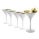 preview thumbnail 7 of 42, Stolzle Lausitz Set of 6 Olympia Martini Glasses - 8 Oz White and Gold