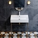 preview thumbnail 42 of 68, Claire Ceramic Console Sink White Basin Gold Legs 30" - Brushed Gold