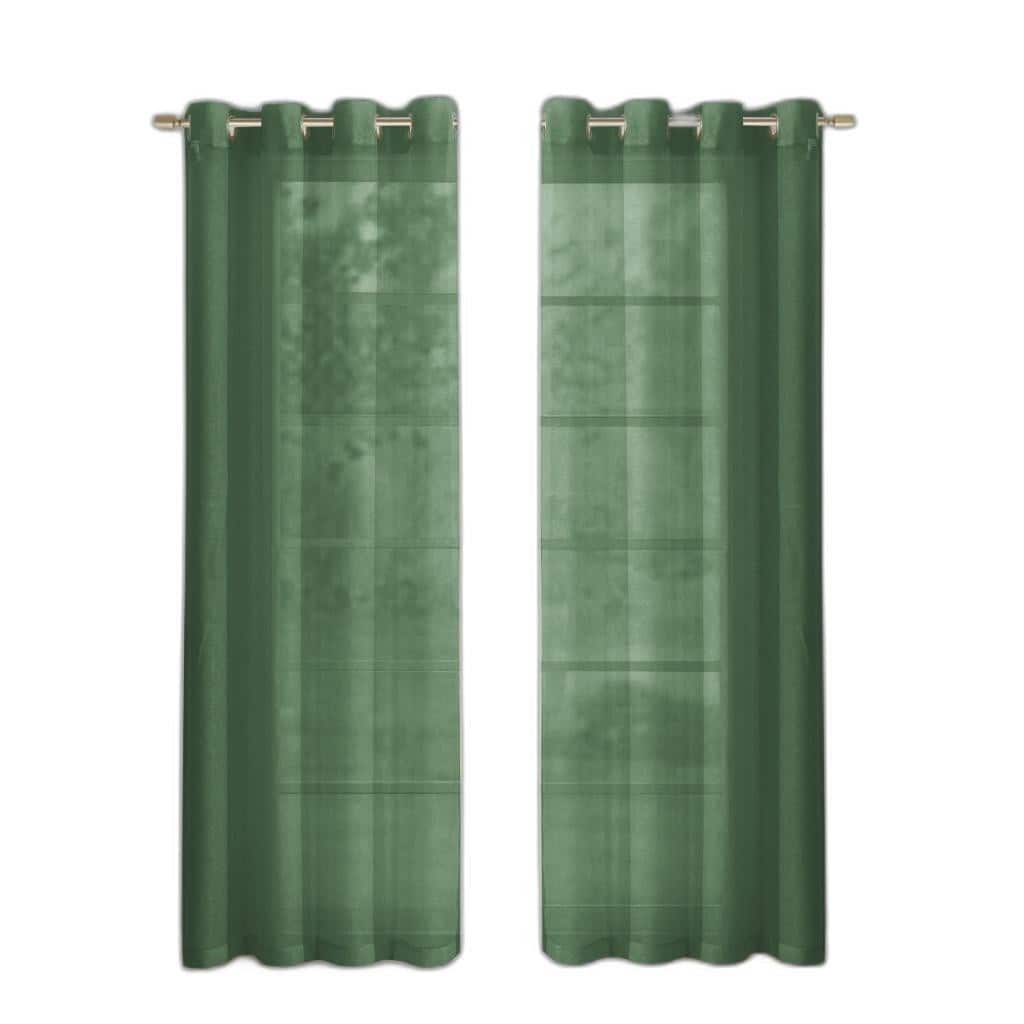 HomeRoots Set of Two 84" Sage Solid Modern Window Panels - 84" x 108"