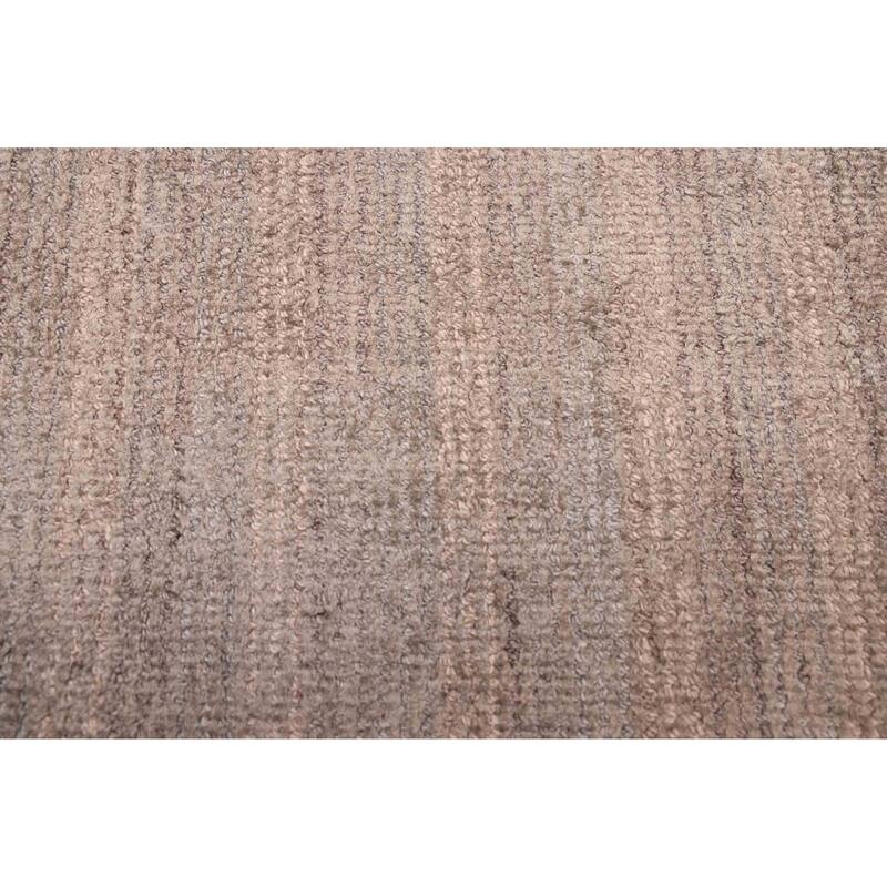 ECARPETGALLERY Hand Loomed Loreto Grey Viscose, Wool Rug - 5'4 x 7'6