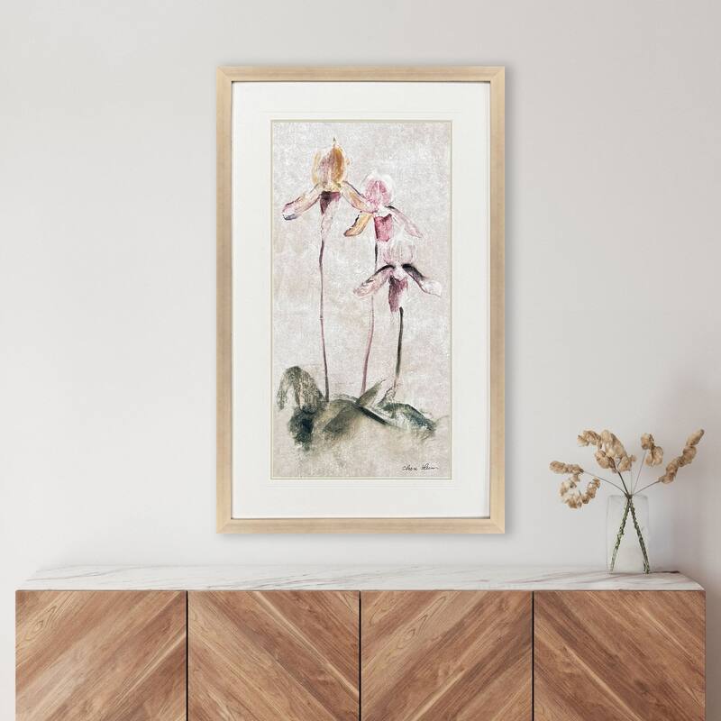 Paragon Purple Dancing Orchid I Framed Art - Wood
