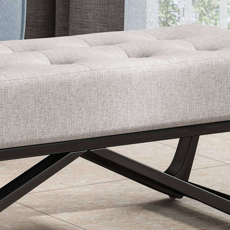 Button-tufted Sleek Bench