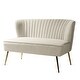 preview thumbnail 108 of 113, Monica Mid-century Channel Tufted Upholstered Loveseat TAN